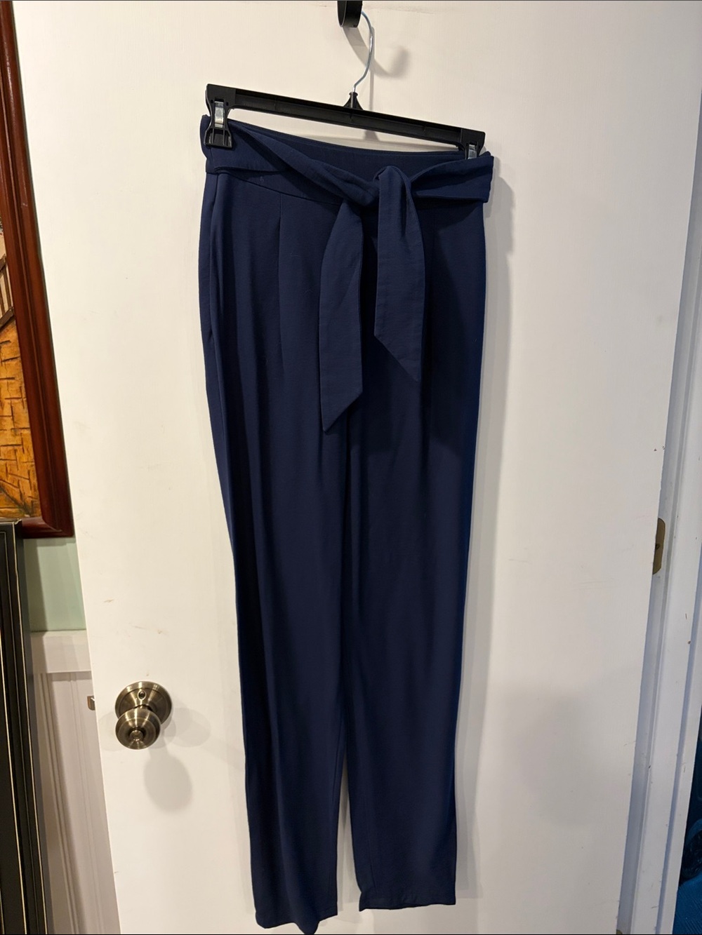 Leith Women's Navy Tie-Waist Pants XXS